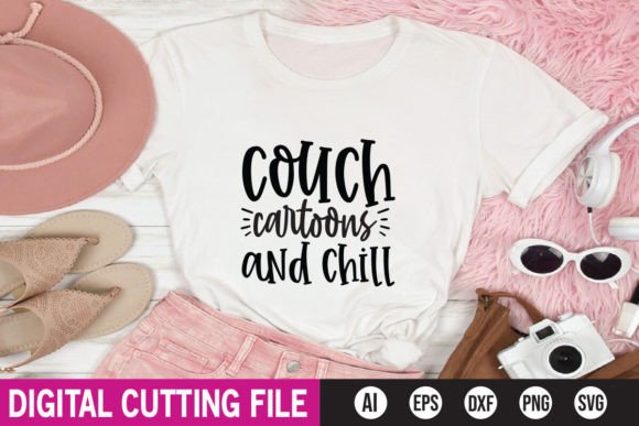 Couch Cartoons Chill Graphics for Lifestyle T-Shirt Designs