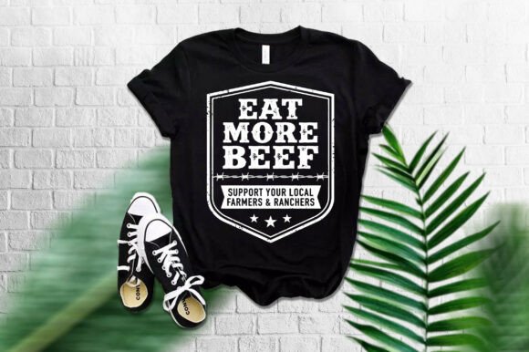 EAT MORE BEEF T-Shirt Design Graphics for Brands