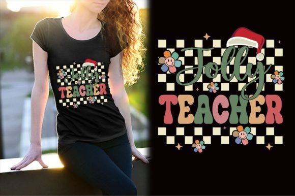 Evaluating the Jolly Teacher Retro Christmas Graphic for Product Creation