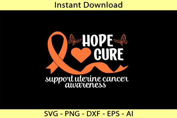 Hope Cure Support: A Uterine Cancer Awareness Graphic