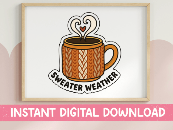 Sweater Weather Coffee Mug Graphic for T-Shirt Designs