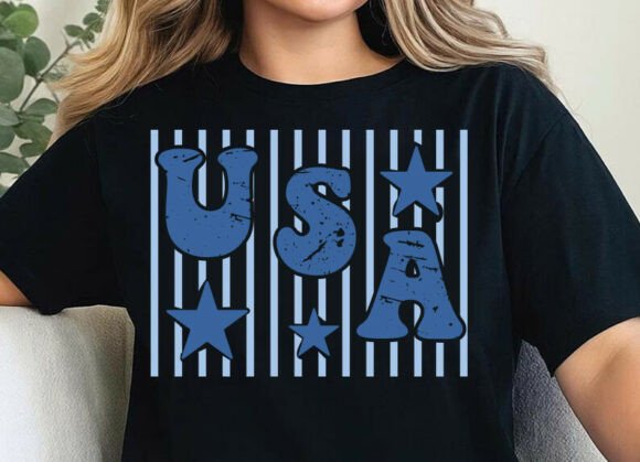 Usa Preppy Stripes Stars Graphics for T-Shirt Designs