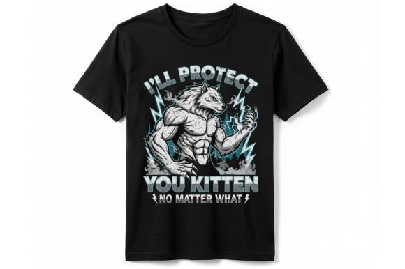 Werewolf Protector Kitten Graphics for T-Shirt Designs